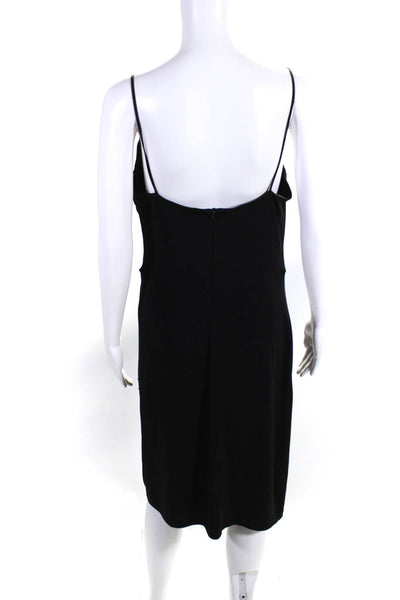 David Meister Womens Cowl Neck Spaghetti Strap Bodycon Short Dress Black Size 10