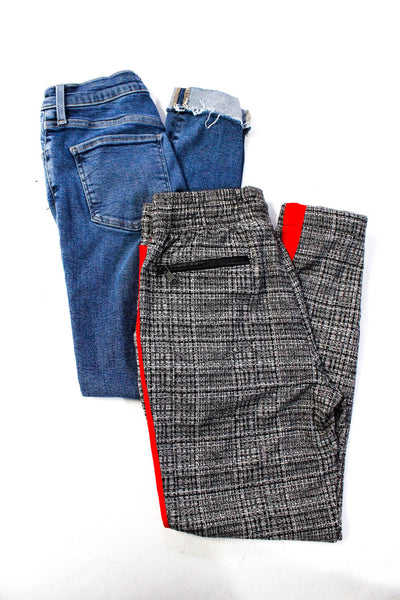 David Lerner Joes Jeans Womens Plaid Pants Skinny Jeans Size XS Small Lot 2