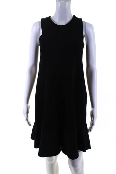 Issa Womens Black Knit Crew Neck Sleeveless Pull On A-Line Dress Size XS