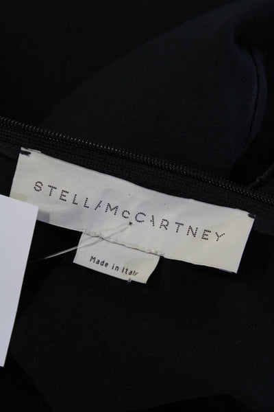Stella McCartney Womens Jersey Lace Trim Sleeveless A-Line Dress Navy Size 40