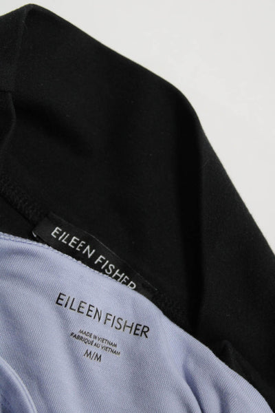 Eileen Fisher Women's Cotton Short Sleeve Crew Neck T-Shirt  Purple Size M Lot 2