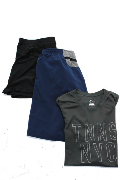 Nike Womens T-Shirt Shorts Solid Black Lined Skort Skirt Size M L lot 3