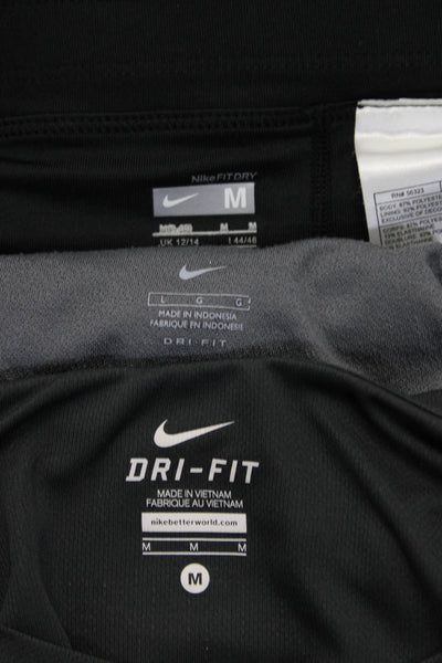Nike Womens T-Shirt Shorts Solid Black Lined Skort Skirt Size M L lot 3