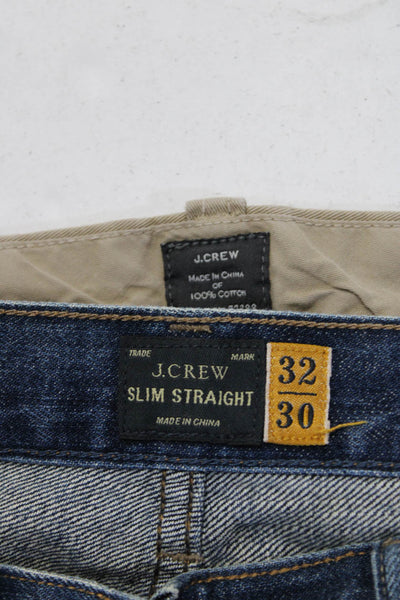 J Crew Mens Shorts Blue Medium Wash Slim Straight Leg Jeans Size 32 lot 2