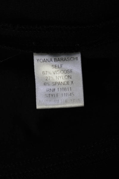 Yoana Baraschi Women's Sleeveless Crew Neck Zip Up Cropped Tank Top Black Size S