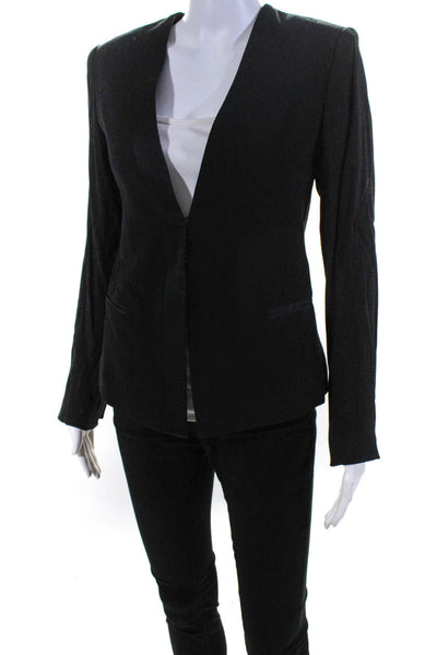 Artelier Nicole Miller Women' s Lined Long Sleeve Open Blazer Jacket  Black S