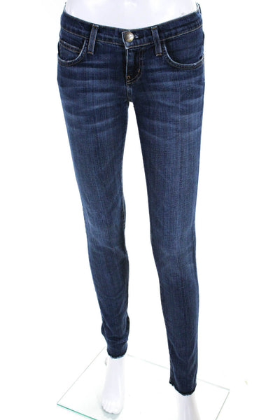 Current/Elliott Womens Low Rise Medium Wash Skinny Jeans Blue Size 25