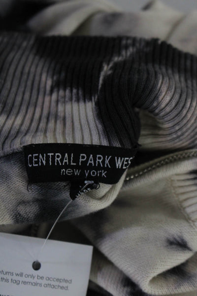 Central Park West Women's Metallic Trim Quarter Zip Pullover Multicolor Size XS