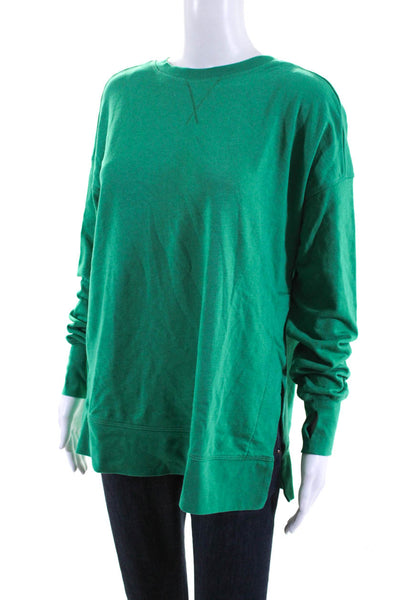 Sweaty Betty Womens Green Knit Crew Neck Long Sleeve Pullover Sweater Top Size 4