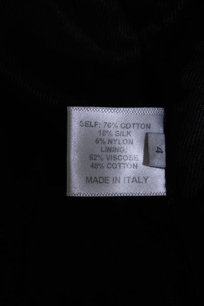 Proenza Schouler Womens Cotton Five Snapped Buttoned Striped Blazer Green Size 4