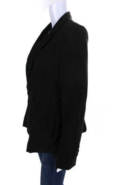 Fate Womens Two Button Long Sleeved Notch Lapel Blazer Suit Jacket Black Size L