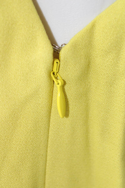 Emilio Pucci Womens Chain Halter Crepe Sleeveless Sheath Dress Yellow Size 6