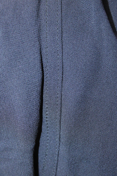 Balenciaga Womens Dolman Sleeve Collared Keyhole Wiggle Dress Navy Blue FR 36