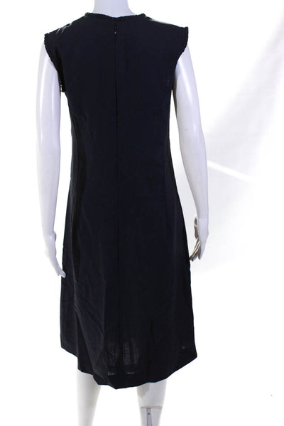 Marc Jacobs Women's V-Neck Sleeveless A-Lined Midi Dress Dark Purple Size 6