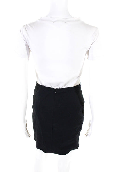 ALC Women's Cotton Unlined Low Rise Zip Up Mini Skirt Black Size 2