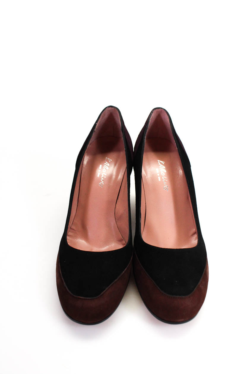 CASTAMERE Womens Round Toe High Heels Pumps Slip On Stilettos 10CM Heel  Black Suede Shoes 7 M US: Buy Online at Best Price in UAE - Amazon.ae