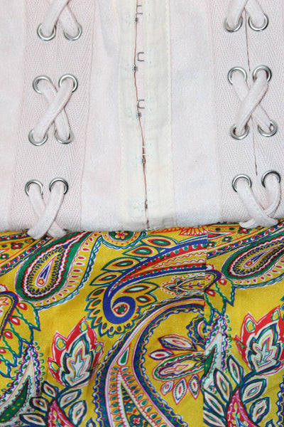 Lauren Ralph Lauren Carli Bybel Womens Skirt Dress Yellow Pink Size 10 2 Lot 2