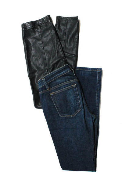 Cupcakes and Cashmere Joe's Women's Faux Leather Slim Fit Pants Black Size S 26,