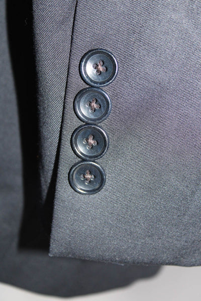 Brooks Brothers Mens Wool Button Darte Collar Long Sleeve Blazer Navy Size EUR42