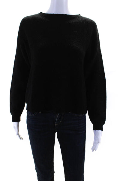 Alexandre Laurent Womens Crew Neck Dolman Sleeve Sweater Black Size Medium