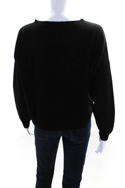 Alexandre Laurent Womens Crew Neck Dolman Sleeve Sweater Black Size Medium