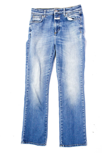 Closed Womens Cotton Mid-Rise Stonewashed Straight Leg Denim Jeans Blue Size 24