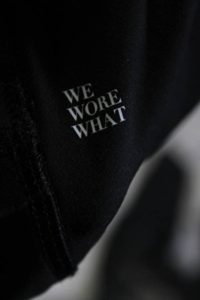 Weworewhat Womens Knit Crew Neck Sports Bra Leggings Pants Set Black Size S L