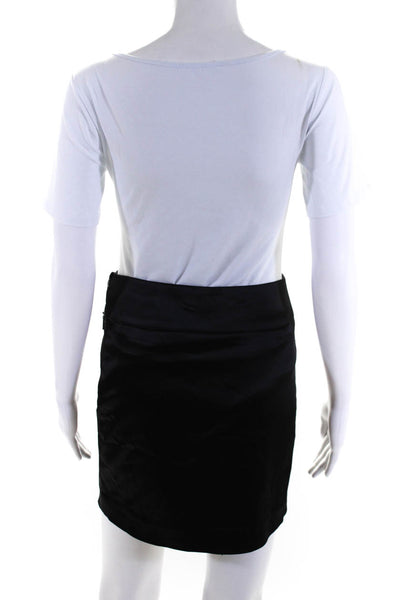 Artelier Nicole Miller Women's Midrise A-Lined Mini Skirt Black Size 2