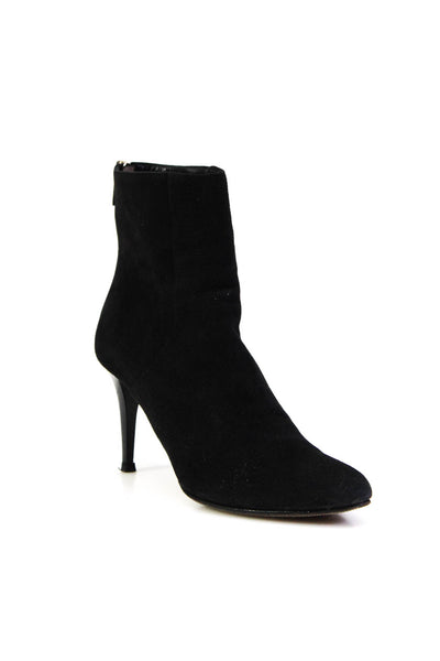 Jimmy Choo Womens Suede Zip Up Stiletto Ankle Boots Heels Black Size 39.5 9.5
