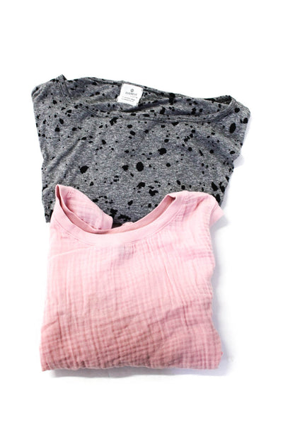 Evereve Michael Stars Womens Spotted Boat Neck Tank Tops Gray Pink Size M Lot 2