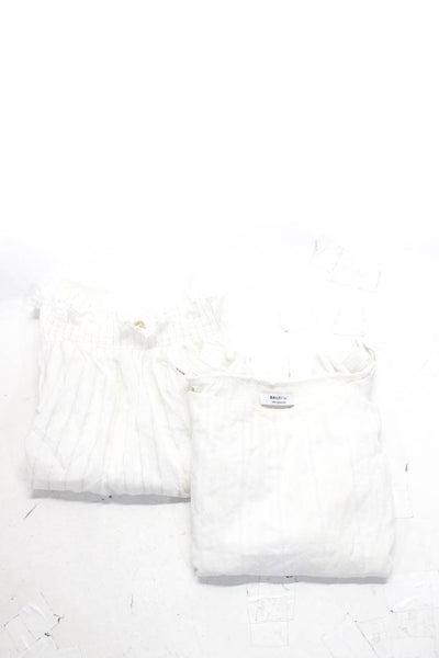 Michael Michael Kors Bailey 44 Womens Striped Blouse Tops White Size 1X Lot 2