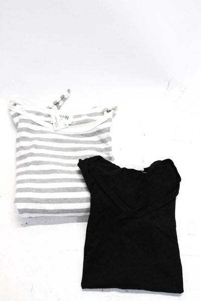 Nation LTD by Jen Menchaca Women's Striped Long Sleeve Blouse Gray Size M, Lot 2