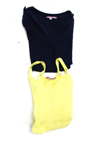 Calypso Saint Barth Womens Short Sleeved Tunic Tank Blue Yellow Size XS S Lot 2