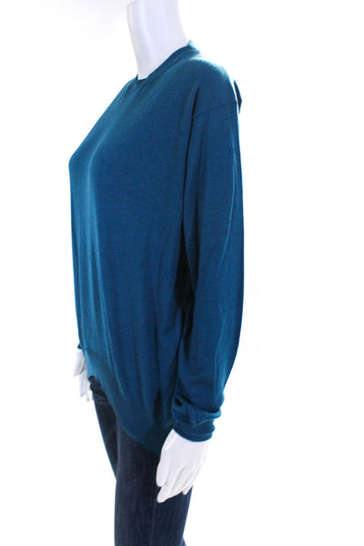 Stella McCartney Womens Long Sleeve Crew Neck Sweater Blue Size Small