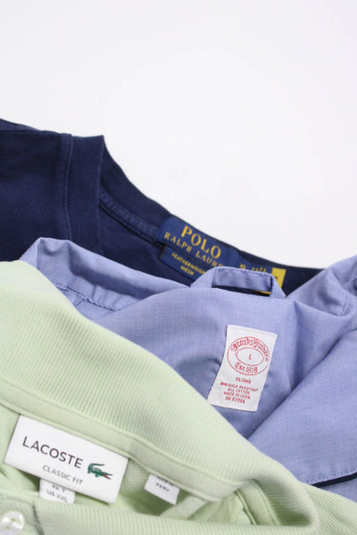 Polo Ralph Lauren  Brooks Brothers Lacoste Mens Shirts Size XL L XXL Lot 3