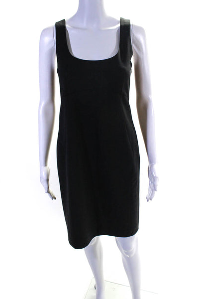 Theory Women's Sleeveless Scoop Neck Sheath Dress Black Size 6
