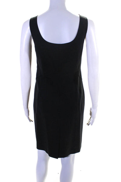 Theory Women's Sleeveless Scoop Neck Sheath Dress Black Size 6