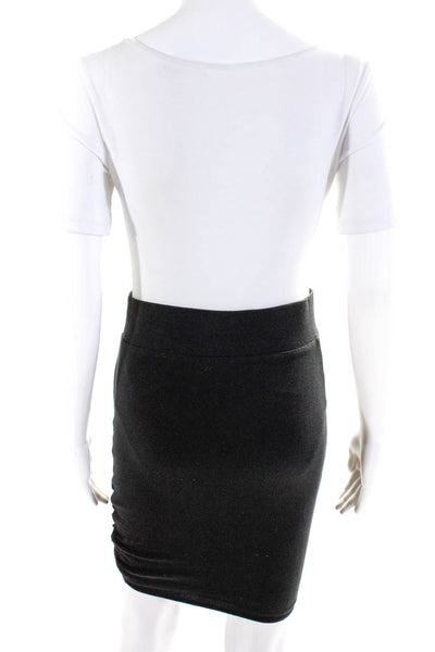 Helmut Helmut Lang Womens Draped Bubble Hem Stretch Short Skirt Black Size S