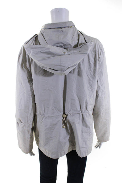 Cole Haan Women's Hooded Outerwear Jacket Beige Size S