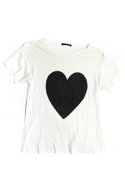 Wildfox Zara Only Hearts Womens Shirt Tops White Multicolor Black Size S L Lot 3