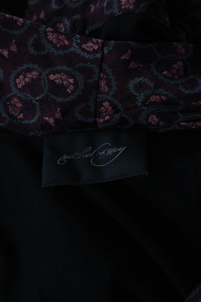 Rachel Comey Women's Floral Print V Neck Sheath Dress Purple Size XS