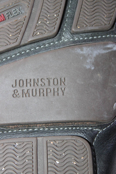 Johnston & Murphy Mens Leather Slide On Driving Loafers Black Size 9.5 Medium