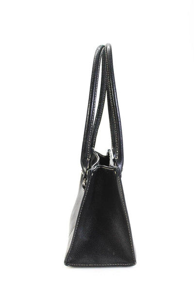 Kate Spade Womens Stud Zip Double Handle Spotted Lined Top Handle Handbag Black
