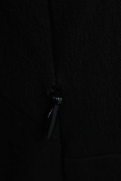 iXOs Womens Paneled Waist V-Neck 3/4 Sleeve Midi Sheath Dress Black Size 40
