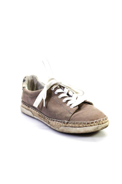 Dolce Vita Women's Espadrille Sole Leather Casual Sneakers Taupe Size 7.5