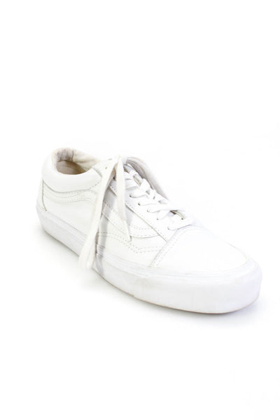 Vans Unisex Sk8 Low Athletic Sneakers White Leather Size W10.5 M9