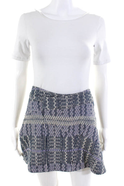 Derek Lam 10 Crosby Women's Textured Mini Skirt Blue Size 4