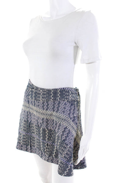 Derek Lam 10 Crosby Women's Textured Mini Skirt Blue Size 4