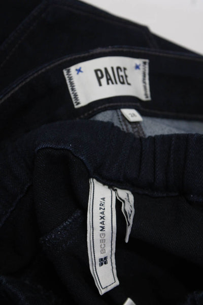 Paige BCBG Max Azria Womens Cotton Zipped Hem Button Jeans Blue Size S 28 Lot 2