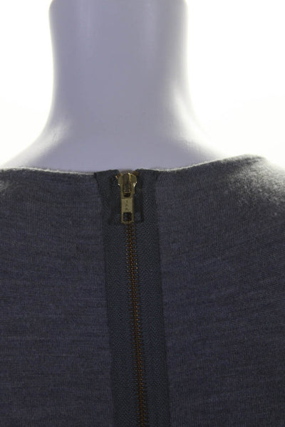 Jason Wu Womens Sleeveless Cutout Embroidery Zip Up Tank Top Blouse Gray Size S